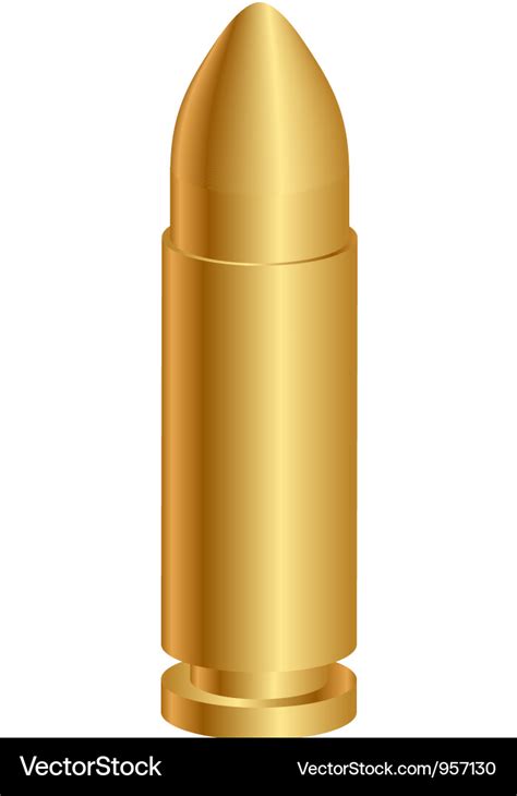 Gold bullet Royalty Free Vector Image - VectorStock