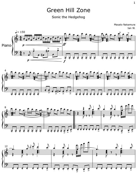 Green Hill Zone - Sheet music for Piano