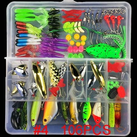 Multifunctional Fishing Lures Kit with Tackle Box Fake Bait Artificial ...