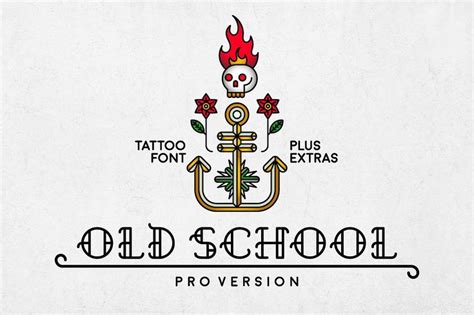 Old School - cool tattoo retro font | Old school fonts, Old school ...