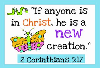 Free Printable: New Creation Bible Verse Card