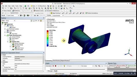 ANSYS Mechanical Tutorial -The bracket - von Mises Stress , factor of ...