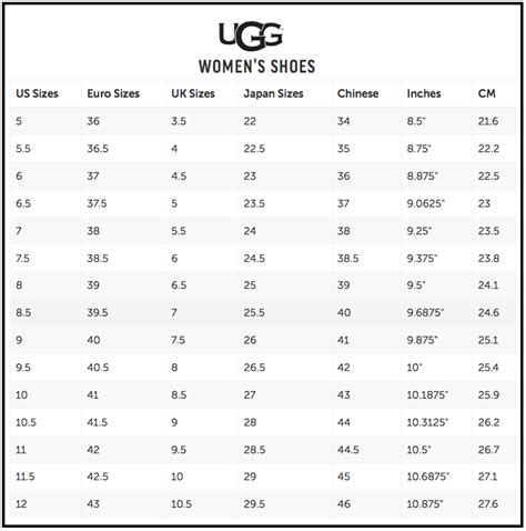 Buy ugg baby boots size chart cheap online