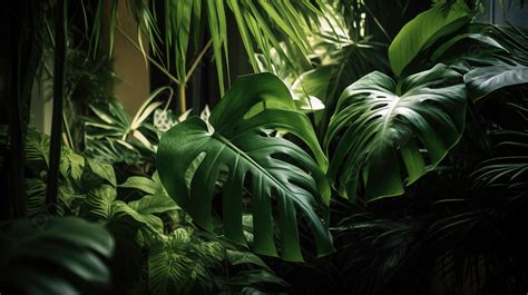 Close Up Of Plants In Tropical Jungle Background, Tropical Picture ...