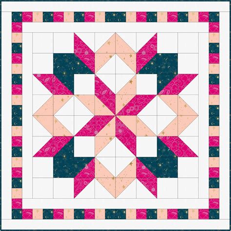 Free Carpenter Star Quilt Pattern with a Darling Border