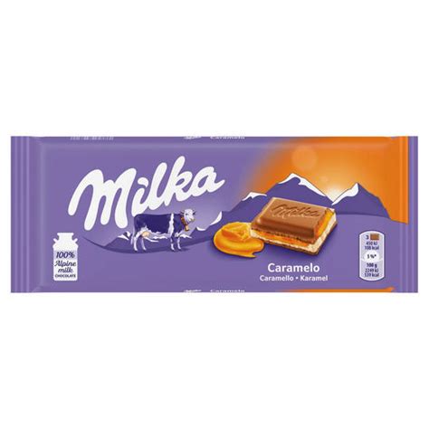 Milka Caramel Chocolate Bar 100g | Single Chocolate Bars & Bags ...