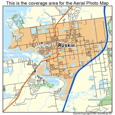 Aerial Photography Map of Ruskin, FL Florida