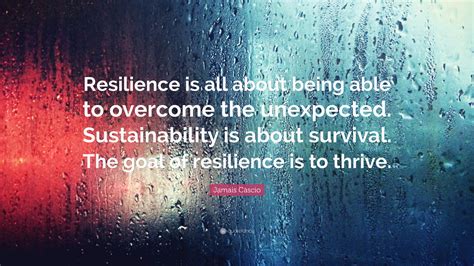 Jamais Cascio Quote: “Resilience is all about being able to overcome ...