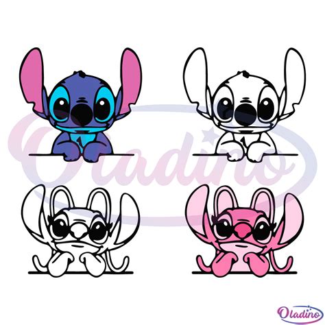 Lilo Stitch Cute Bundle SVG PNG, Disney Stitch SVG, Cartoon SVG