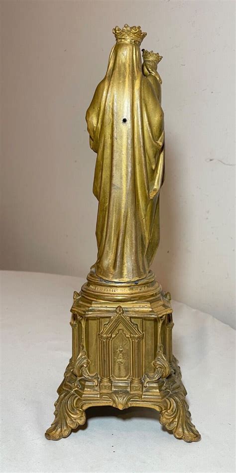 quality antique French gold gilded Saint Anne de Beaupre Jesus statue ...