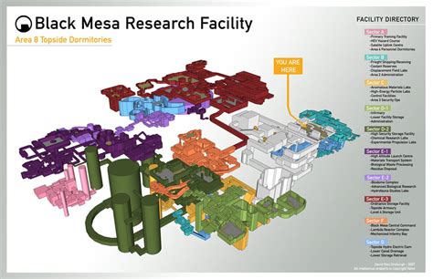 LambdaGeneration — Black Mesa Research Facility Map by David Razi...