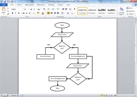 How To Make Flow Chart In Word - Riset