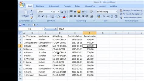 Sortierung von Excel Listen - YouTube