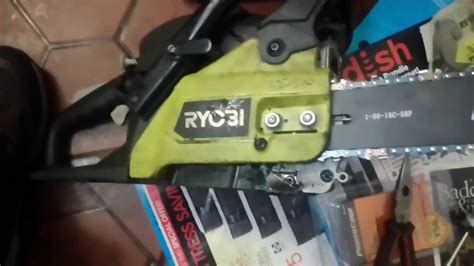 Ryobi chainsaw chain installation direction - YouTube