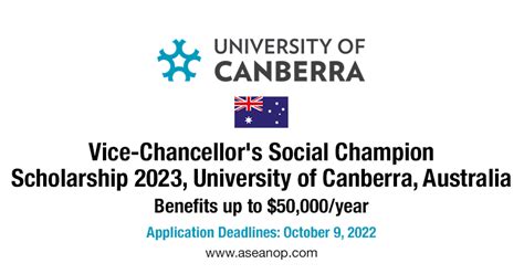 Now open! Vice-Chancellor's Social Champion Scholarship 2023 ...