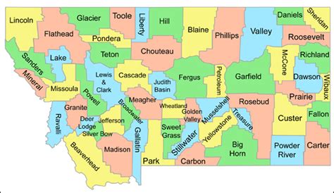 Online Maps: Montana County Map