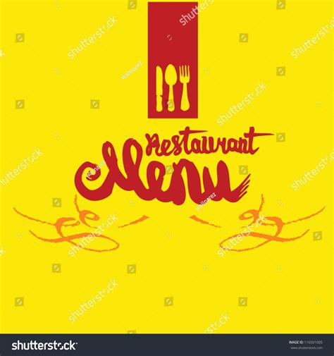 Restaurant Menu On Yellow Background 스톡 벡터(로열티 프리) 116501005 | Shutterstock