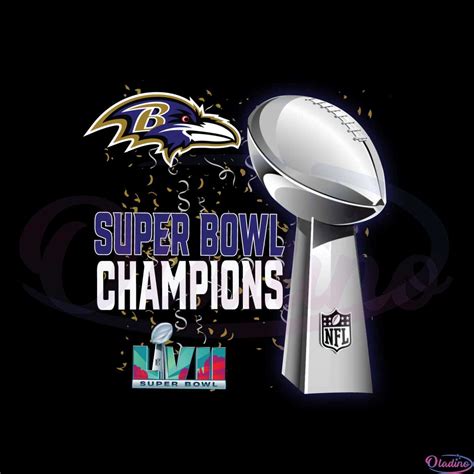 Baltimore Ravens Super Bowl Lvii 2023 Champions Png Sublimation Designs