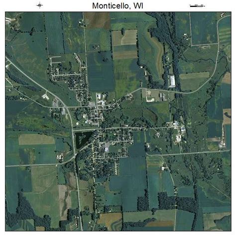 Aerial Photography Map of Monticello, WI Wisconsin