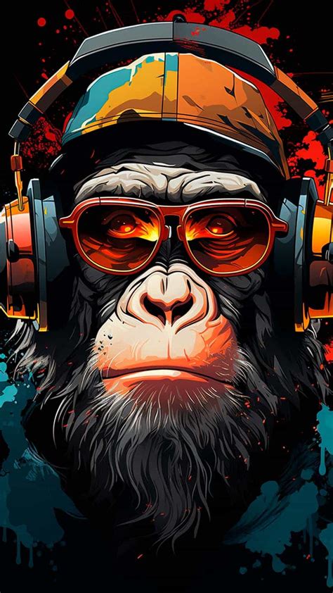 Monkey Music iPhone Wallpaper 4K - iPhone Wallpapers