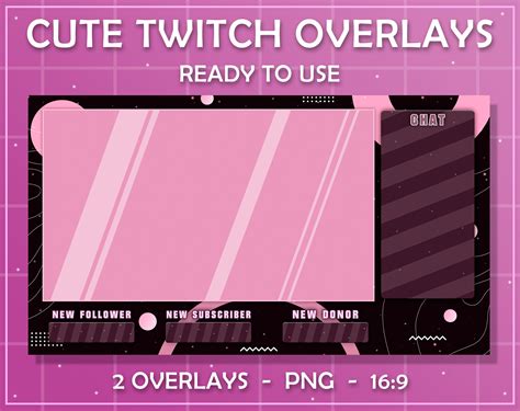 Twitch Cute Overlays for stream. Cute overlay for stream. | Etsy