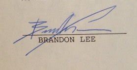 Brandon Lee Autographs and Autograph Examples | Bruce Lee