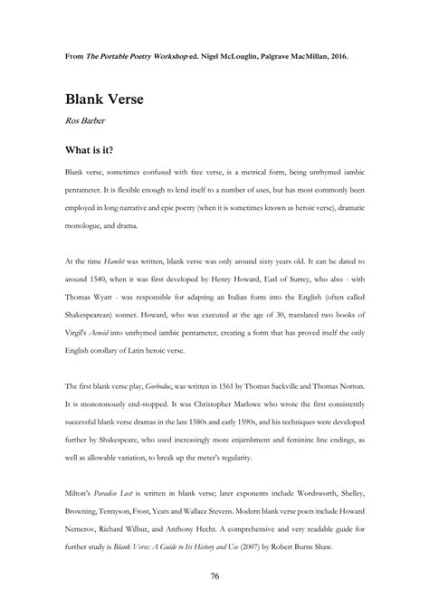 20+ Blank Verse Poem Examples Pics // Beautiful Poems About Life