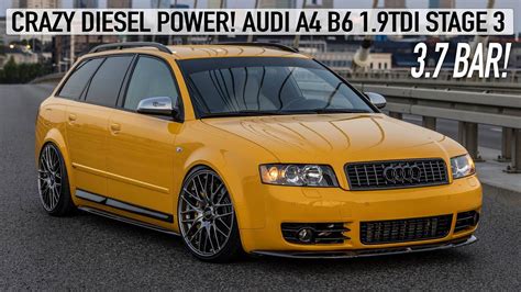 CRAZY DIESEL POWER! AUDI A4 B6 TDI AVANT STAGE 3 - 3.7 BAR BOOST AND ...