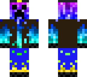 Rainbow Miner creeper | Minecraft Skin