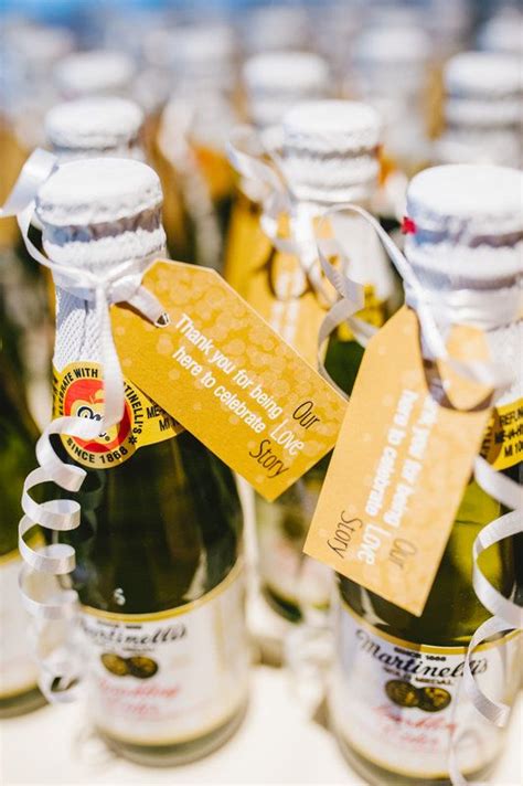 Wedding favors - mini sparkling ciders with personalized tags | Cider ...