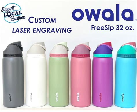 Owala Free Sip 32 Oz. Personalized Water Bottle Limited Unique Colors ...