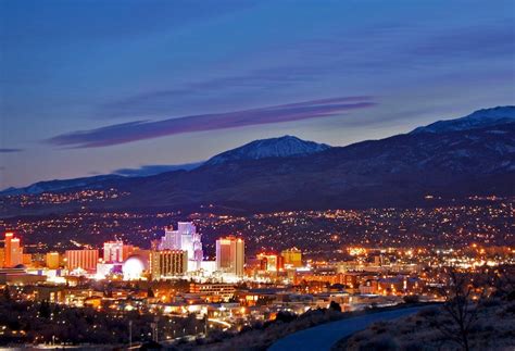 Reno @ night | Night city, Reno tahoe, Skyline