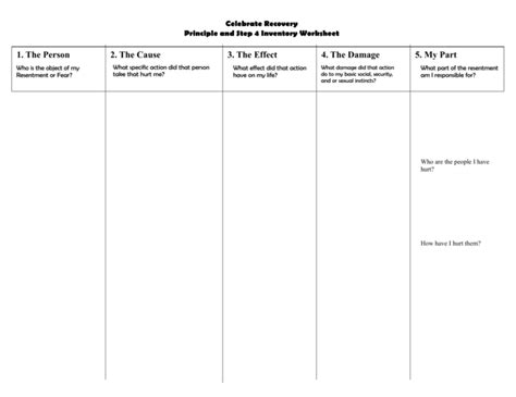 Step 4 Inventory Sheet