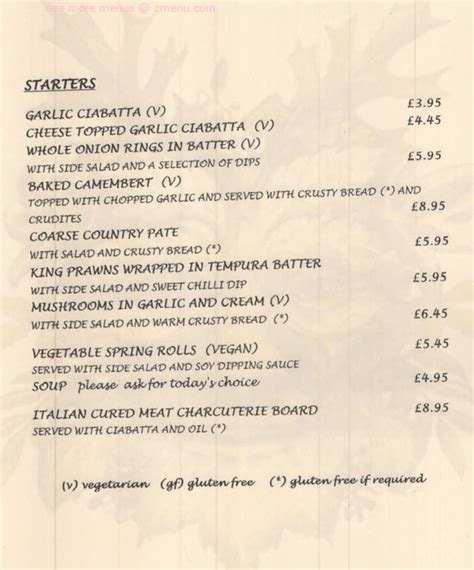 Menu at The Green Man pub & bar, Lewes, Lewes Rd