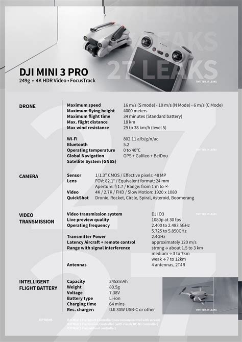 DJI Mini 3 Pro Drone Specifications Leaked - Camera Times