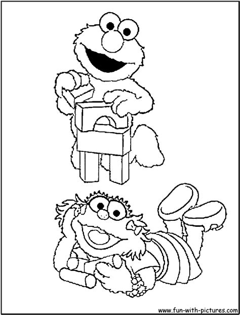 Elmo Zoe Coloring Page