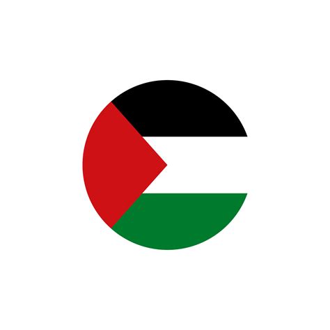 National Palestine flag, official colors and proportion correctly ...