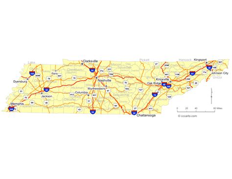 Tennessee Road Map