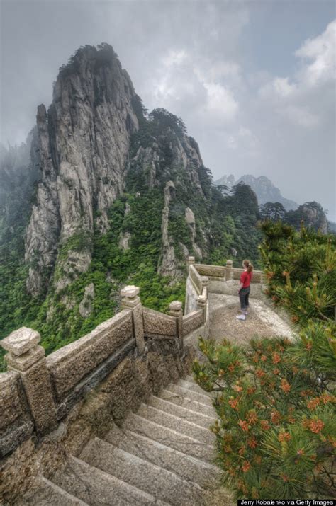 China's Huangshan Mountain Has The Craziest Steps Ever | HuffPost