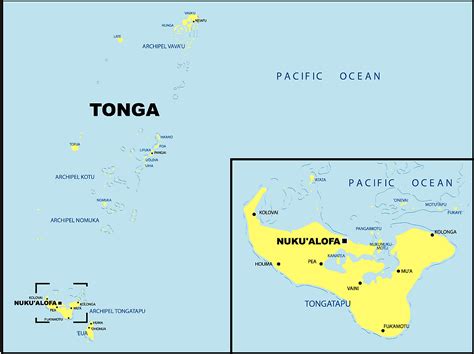 Kingdom Of Tonga Map - Cathie Annabella