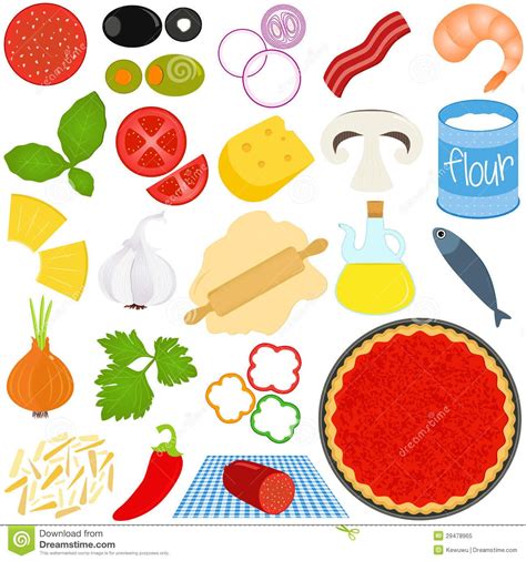 Pizza Toppings Clipart Ingredients To Make Pizza #06RBSs - Clipart ...