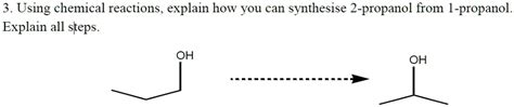 SOLVED: 3. Using chemical reactions, explain how you can synthesise 2 ...