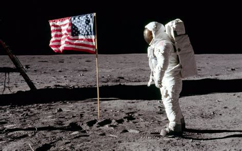 Apollo 11 Moon Landing On The Flag