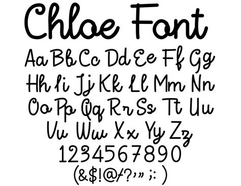 Chloe Font SVG Handwritten Font SVG Cursive Font SVG - Etsy