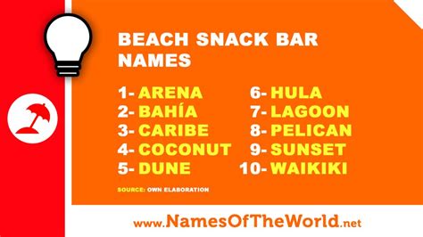 10 beach snack bar names