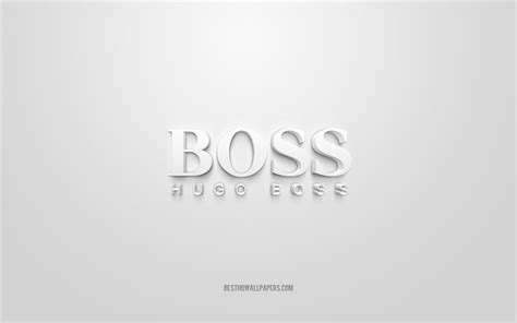 Download wallpapers Hugo Boss logo, white background, Hugo Boss 3d logo ...