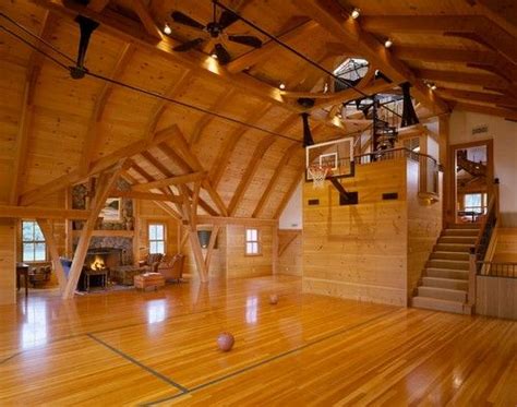 Really Cool Basement Interior Design Photos - Basement Basketball ...