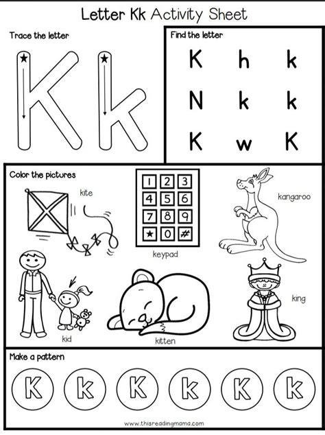 Letter K worksheet | Preschool letters, Letter worksheets for preschool ...