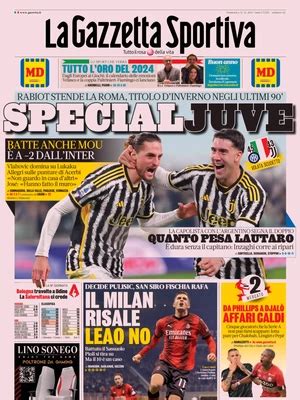 Milan, le prime pagine dei quotidiani sportivi di oggi 31 dicembre ...