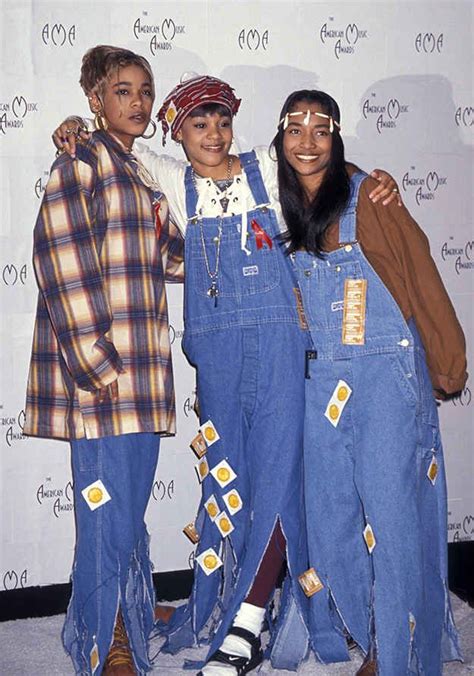 TLC also wearing overalls, this time with condoms all over them: | Tlc ...